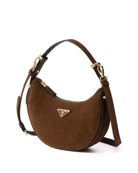 prada arqué suede shoulder bag|Cocoa Brown Prada Arqué Suede Shoulder Bag .